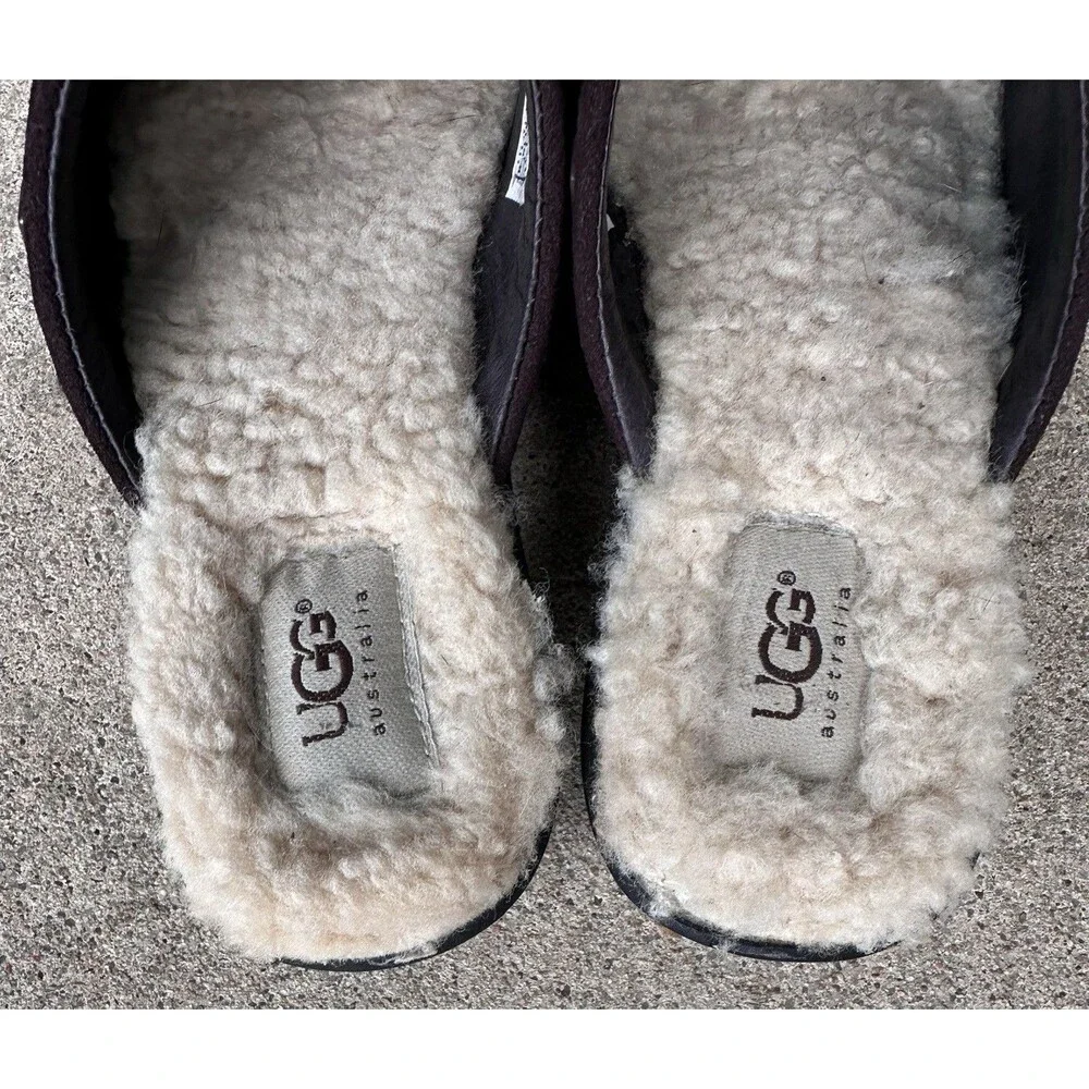 UGG Women’s Brown Suede Sheepskin Lined Studded Clog  US 9 EU 40
